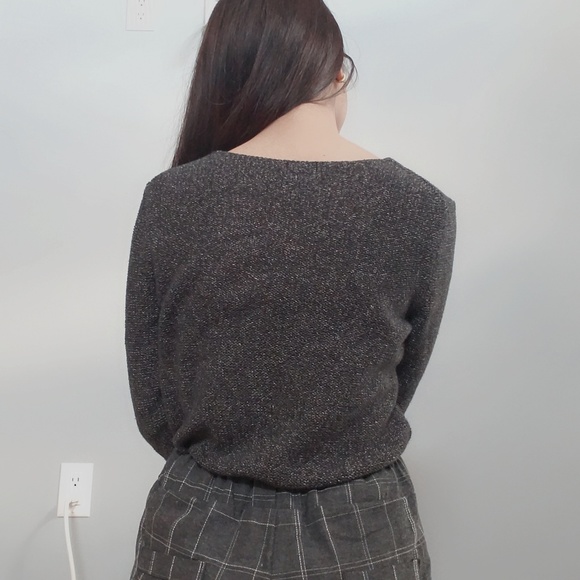 Grey/Black Woven Sweater - Picture 3 of 6